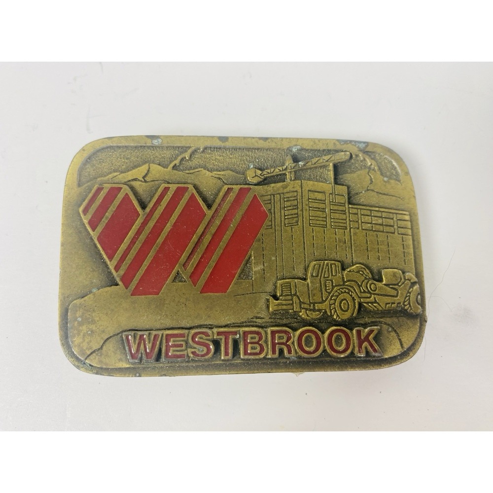 Westbrook Heavy Equipment‎ Operator Construction Brass Belt Buckle